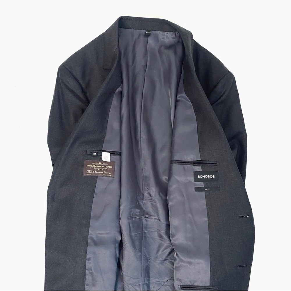 Bonobos Slim Fit Cashmere Grey Sport Jacket | 44 - Picture 4 of 11